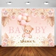 thumbnail image 1 of Boho Baby Shower Backdrop 5 x 3 ft Cartoon Bear Balloon Photography Backdrop, Pink Bohemian Pampas Flower Grass Background for Girls Newborn Baby Shower Gender Reveal Photo Props Decoration Supplies, 1 of 5