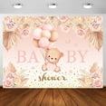 thumbnail image 1 of Boho Baby Shower Backdrop 7 x 5 ft Cartoon Bear Balloon Photography Backdrop, Pink Bohemian Pampas Flower Grass Background for Girls Newborn Baby Shower Gender Reveal Photo Props Decoration Supplies, 1 of 5
