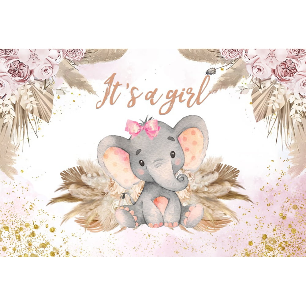 Oh Boy Boho Backdrop - 7x5ft Pampas Grass Photography Background For Baby Showers & Parties