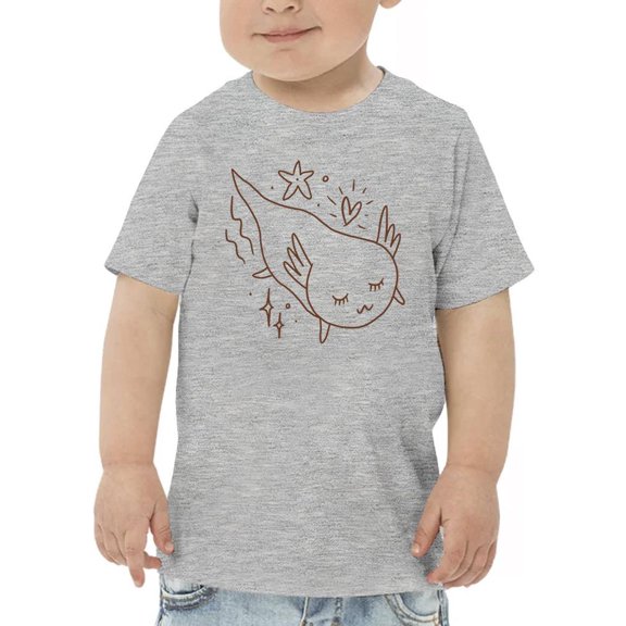 Boho Baby Sleepy Axolotl T-Shirt Toddler -Image by Shutterstock, 3 Toddler