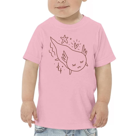Boho Baby Sleepy Axolotl T-Shirt Toddler -Image by Shutterstock, 4 Toddler