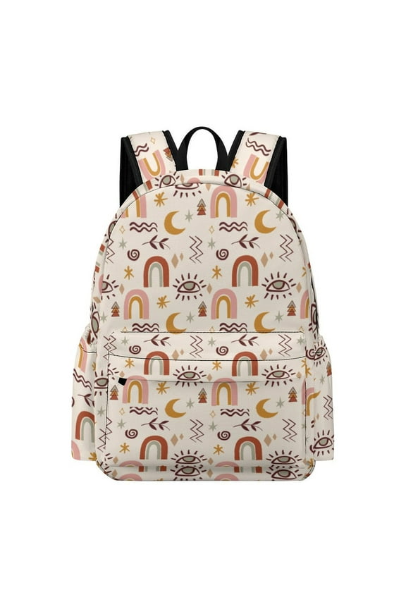 Boho Backpack 17 Inch Boho Schoolbag Travel Cartoon Backpacks