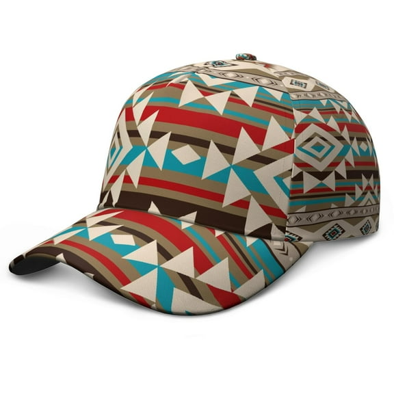 Boho Baseball Cap for Women Men – Vintage Dad Hat with Ethnic Tribal Print, Adjustable Unstructured Cap, Bohemian Style, Lightweight, UV Protection for Summer Outdoor Sports