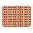 thumbnail image 1 of Boho Bath Mat, Print of Turkish Oriental Zigzags Folk Geometric Layout, Plush Bathroom Decor Mat with Non Slip Backing, 29.5" X 17.5", Vermilion and Multicolor, by Ambesonne, 1 of 2