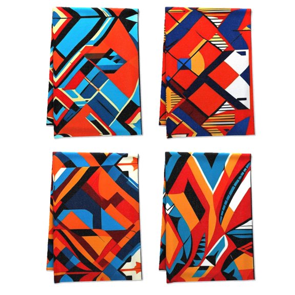 Boho Bath TowelTowel Set Decoration for Window Table Kitchen Car Farmhouse, Geometric Shapes Aztec Symbols Simplicity Bath Towel Handy Versatile Bathroom Accessories 16x24 Inch 4Pack