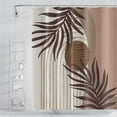 thumbnail image 1 of Boho Bathroom Shower Curtain, Eucalyptus Leaves Brown and Beige Sun Shower Curtain with Hooks, Waterproof Fabric Polyester, 72x72 Inch, 1 of 6