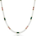 thumbnail image 1 of Boho Beaded Choker Necklace for Women, Gemstone Necklace Natural Stone Freshwater Pearl Surfer Necklace 14K Gold Plated Summer Beach Handmade Jewelry, 1 of 2