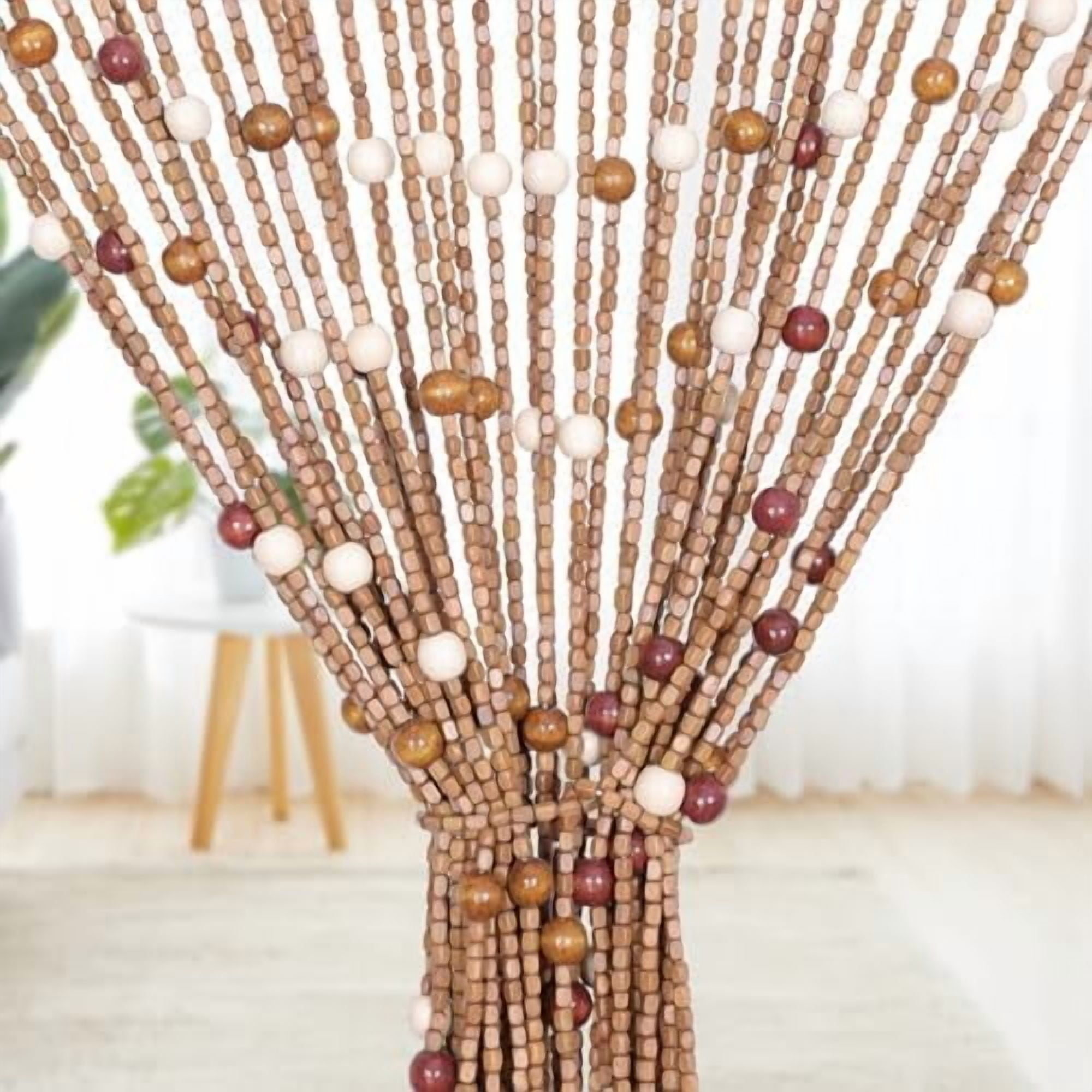 Boho Beaded Door Curtain for Doorway Handmade Hanging Door Bead