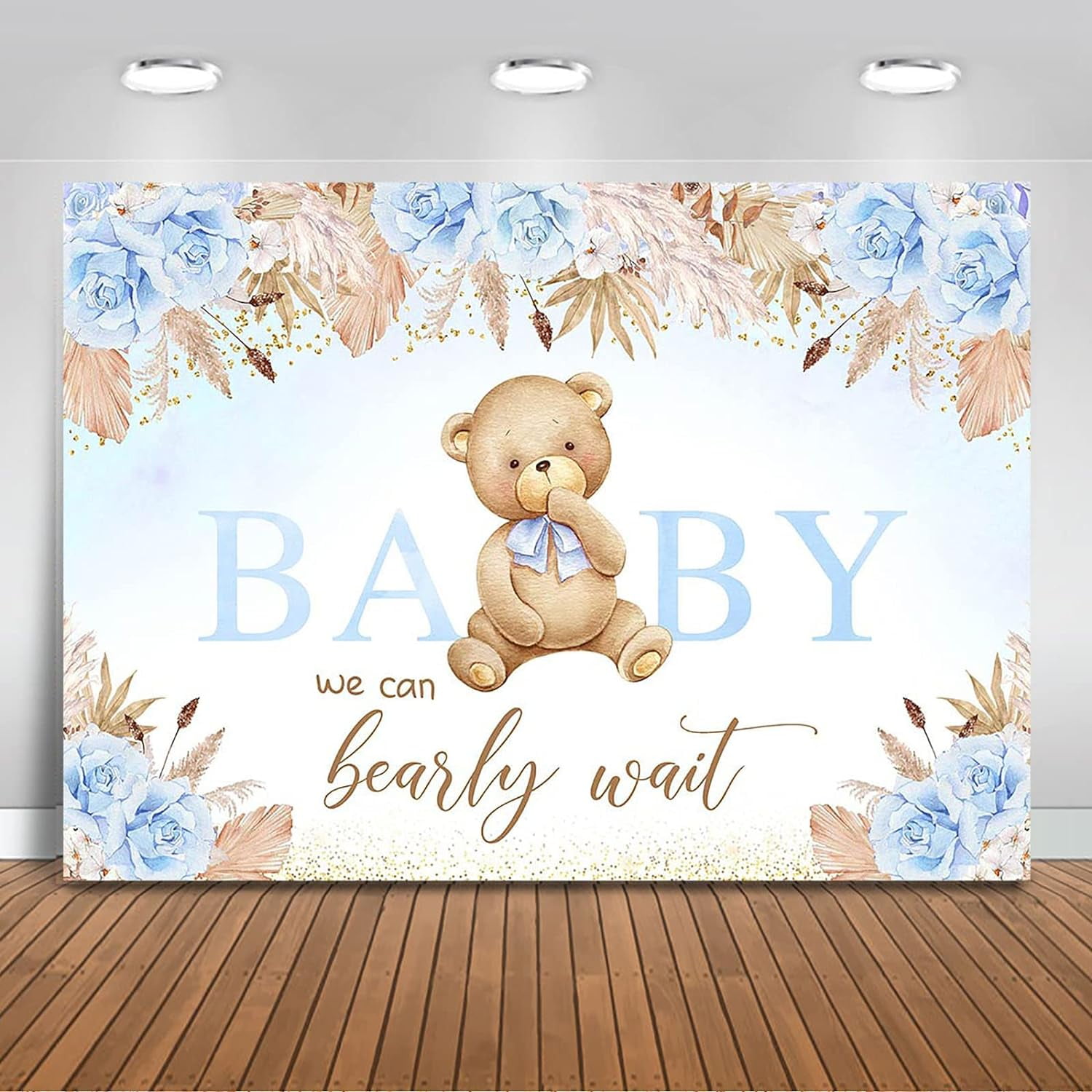 Oh Boy Boho Backdrop - 7x5ft Pampas Grass Photography Background For Baby Showers & Parties