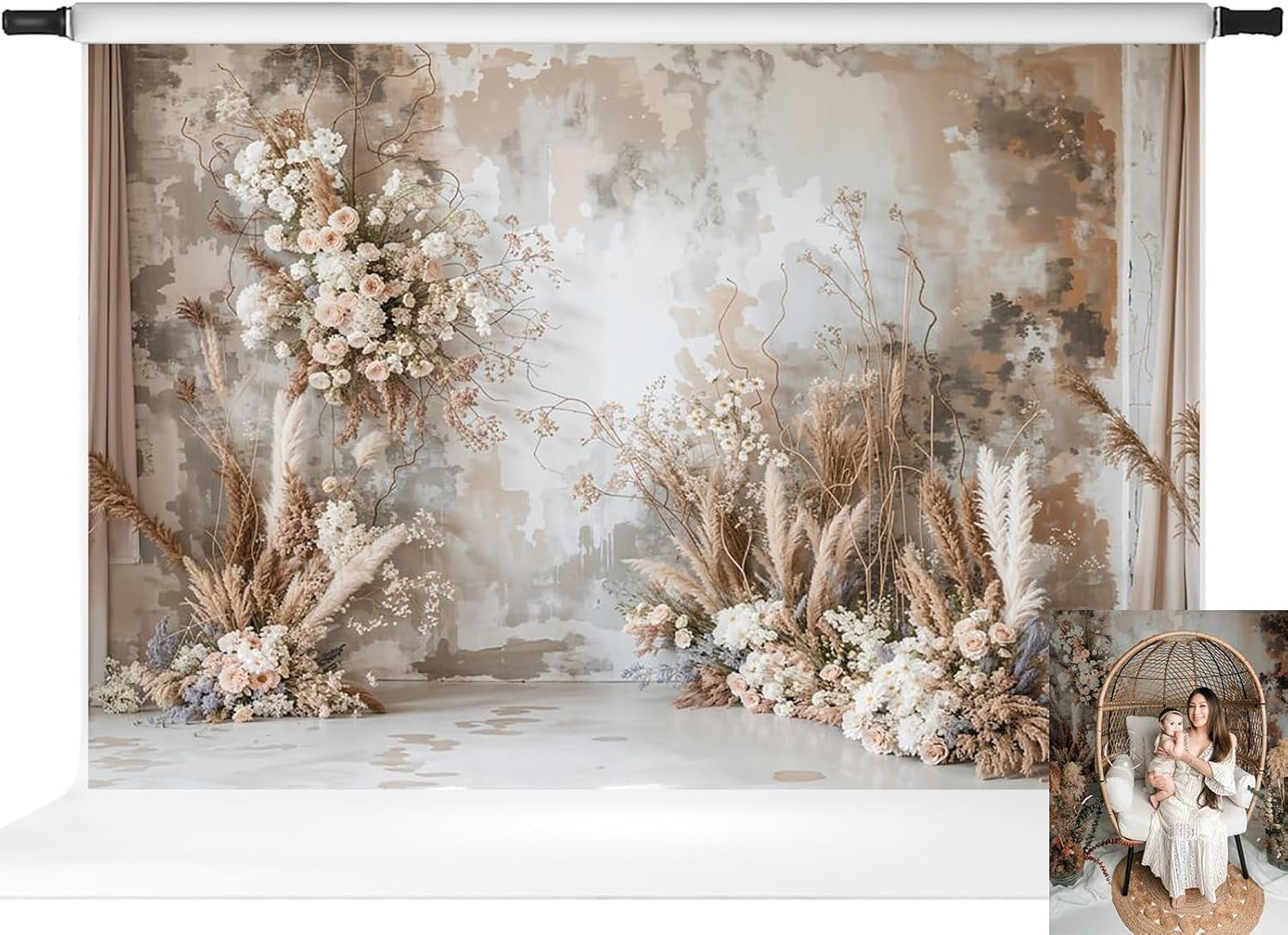 Boho Beautiful Backdrop Manternity Backdrop for Photo Shoot Bohemian ...
