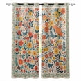 thumbnail image 1 of Boho Beige Flowers Blackout Curtains for Bedroom - 84 Inch Long Light Blocking 2 Panels Set, Spring Abstract Watercolor Floral Leaf Thermal Living Room Drapes Grommet Window Curtains 52"x84", 1 of 8