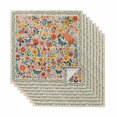 thumbnail image 1 of Boho Beige Flowers Cloth Napkins, Spring Abstract Watercolor Floral Leaf Washable and Reusable Dinner Napkins Set of 8, Table Napkin for Kitchen Party Birthday Wedding Hotel Housewarming 20"x20", 1 of 9