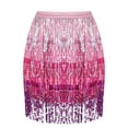 thumbnail image 1 of Boho Belly Dance Skirt Belly Hip Scarf Sparkly Fringe Skirt Sequin Tassel Wrap Party Club Mini Skirt Holiday Outfits, 1 of 3