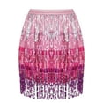 thumbnail image 1 of Boho Belly Dance Skirt Belly Hip Scarf Sparkly Fringe Skirt Sequin Tassel Wrap Party Club Mini Skirt Holiday Outfits, 1 of 3