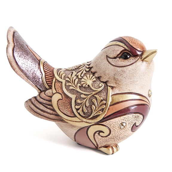 Boho Bird Figurine Statue for Home Decor, Retro Animal Sculpture for Shelf Table Office and Living Room, Decorative Bird Ornament Gift for Bird Lovers