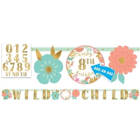 Boho Birthday Girl Jumbo Letter Banner