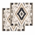 thumbnail image 1 of Boho Black Brown Kitchen Dish Towels for Drying Dishes Set of 2, Retro Geometric Southwestern Ethnic Waffle Weave Microfiber Hand Tea Bathroom Towels Quick Dry & Absorbent Towel 12x12, 1 of 7