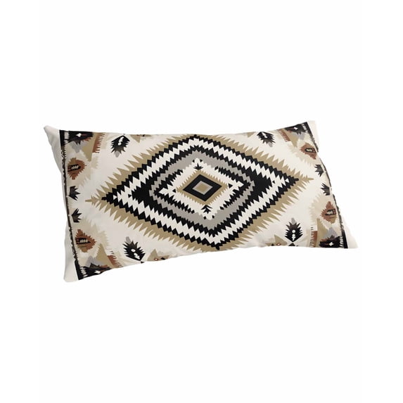 Boho Black Brown Pillow Covers King Size, Vintage Geometric Southwestern Ethnic Soft Bed Throw Pillowcases Breathable Cooling Long Lumbar Body Pillow Sham Cover for Bed Sofa 20''x40''
