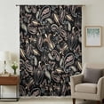 thumbnail image 1 of Boho Black Floral Sheer Curtains 63 Inches Long, Farmhouse Botanical Vintage Paisley Flower Light Filering Curtains, Breathable Simi Curtain Privacy Drapes for Living Room Bedroom Window Treatment, 1 of 9