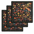 thumbnail image 1 of Boho Black Flowers Kitchen Dish Towels for Drying Dishes Set of 3, Spring Abstract Watercolor Floral Leaf Waffle Weave Microfiber Hand Tea Bathroom Towels Quick Dry & Absorbent Towel 12x12, 1 of 7