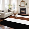 thumbnail image 1 of Boho Black Large Area Rugs 5x8 ft Brown and White Striped Tribal Farmhouse Style Washable Rug Non Slip Indoor Carpet Absorbent Floor Mat for Living Room Bedroom Dining Room, 1 of 9
