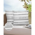thumbnail image 1 of Boho Black Line Triangle Outdoor Pillow Covers Waterproof Throw Pillow Cover 20x20in Set of 2,Square Decorative Pillowcases Cushion Case for Patio Sofa Couch,Modern Aesthetic Art on White, 1 of 7