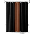 thumbnail image 1 of Boho Black Shower Curtain, and Brown Striped Tribal Farmhouse Style Waterproof Shower Curtain Set with 12 Hooks Lightweight Washable Fabric Shower Curtains for Bathroom 72x78 Inches, 1 of 6
