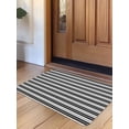 thumbnail image 1 of Boho Black Stripe Door Mat&nbsp;Indoor Outdoor Entrance,Non Slip Small Rug for Kitchen Bathroom Entryway Rug,Abstract Geometric White Minimalist Washable Doormat Floor Mat for Office 16x24 Inch, 1 of 8