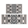 thumbnail image 1 of Boho Black and White Diamond Central Ethnic Pattern Kitchen Rugs Sets Of 2,Anti Fatigue Kitchen Mat Rugs Non Slip Washable,Decorative Kitchen Floor Mats for Kitchen,Sink,Laundry,17"x30"+17"x47", 1 of 7
