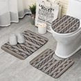 thumbnail image 1 of Boho Black and White Diamond Striped Ethnic Pattern Bathroom Rugs Sets 3 Piece,Toilet Cover Set,Absorbent Non Slip Bathroom Mats Sets with U-Shaped Contour Rug Toilet Rug Set, 1 of 5