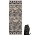 thumbnail image 1 of Boho Black and White Ethnic Pattern Hot Yoga Mat Towel Non Slip for Hot Yoga - Quick-Drying Yoga Mat Cover with 4 Corner Pockets with Travel Bag - Hot Yoga Towel Non Slip 70"x26", 1 of 6