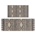 thumbnail image 1 of Boho Black and White Ethnic Pattern Kitchen Rugs Sets Of 2,Anti Fatigue Kitchen Mat Rugs Non Slip Washable,Decorative Kitchen Floor Mats for Kitchen,Sink,Laundry,17"x30"+17"x47", 1 of 7
