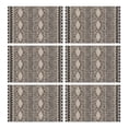 thumbnail image 1 of Boho Black and White Ethnic Pattern Summer Placemats Table Placemats Set Of 6-Linen Kitchen Washable Placemats Table Mats 11.8"x17.7" Non-Slip Heat Resistant, 1 of 5