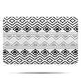 thumbnail image 1 of Boho Black and White Geometric Ethnic Pattern Bathroom Rugs Mat,Non Slip Microfiber Bathroom Rug,Rubber Backing,Soft Bathroom Mats for Bathroom Floor,Tub and Shower,17x27in(43x68cm), 1 of 5