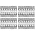 thumbnail image 1 of Boho Black and White Geometric Ethnic Pattern Summer Placemats Table Placemats Set Of 4-Linen Kitchen Washable Placemats Table Mats 11.8"x17.7" Non-Slip Heat Resistant, 1 of 6