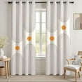thumbnail image 1 of Boho Blackout Curtains Modern Mid Century Decor For Bedroom, Minimalist Bohemian Thermal Curtains For Summer Heat, Arch Geometric Pattern Drapes With Grommets 53"W x 63"L (Pack of 2), 1 of 6