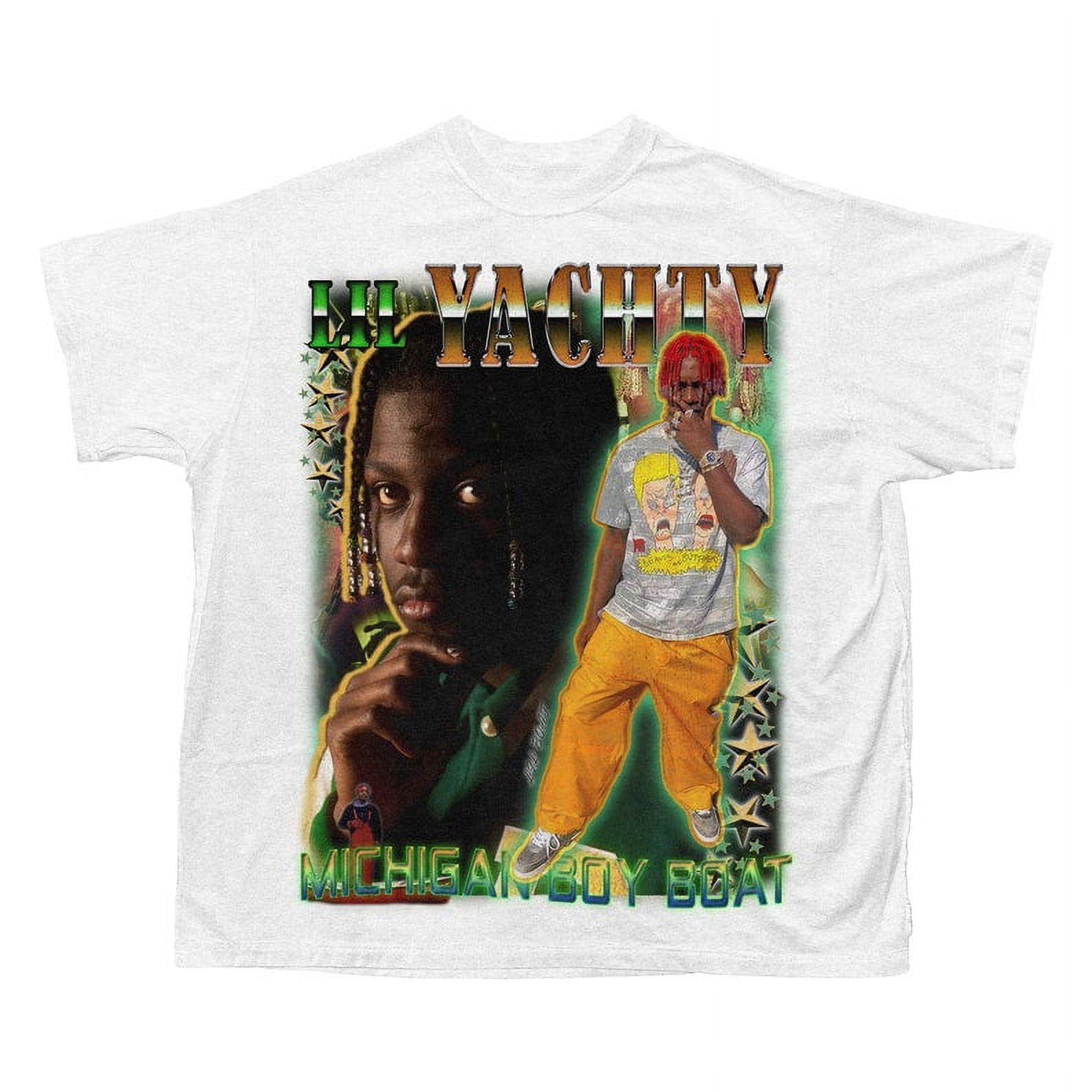 Boho Blie-WM161 NEW BRAND, team t-shirts, LIL Yachty "Michigan Boy Boat ...