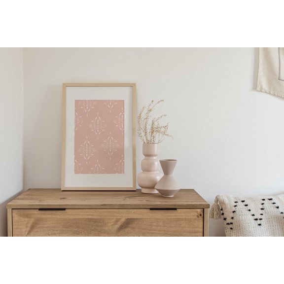 Boho Block Print Artwork Modern Bohemian Pattern Art Print