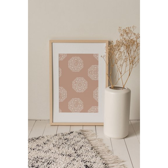 Boho Block Print Wall Decor Modern Mandala Pattern