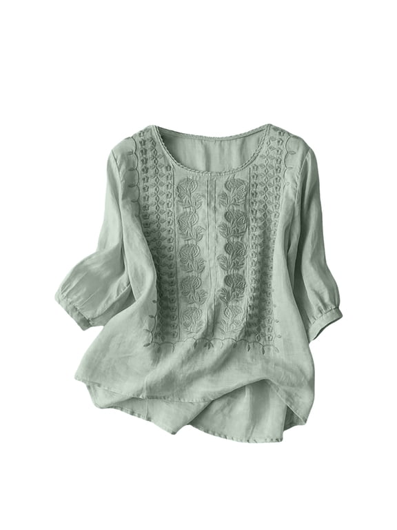 Boho Blouses for Women Boho Tops for Women Cotton Cotton Tops for Women Casual Summer Gauze Shirts for Women Boho Peasant Top Dress Mexican Peasant Top Bohemian Crochet Tops for Women