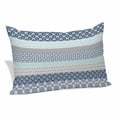 thumbnail image 1 of Boho Blue Aqua Pillow Covers 12"x20", Geometric Stripes Tribal Bohemia Retro Soft Brushed Microfiber Breathable Throw Pillow Covers, Pillowcase with Zipper for Couch Sofa Bedroom Living Room, 1 of 9