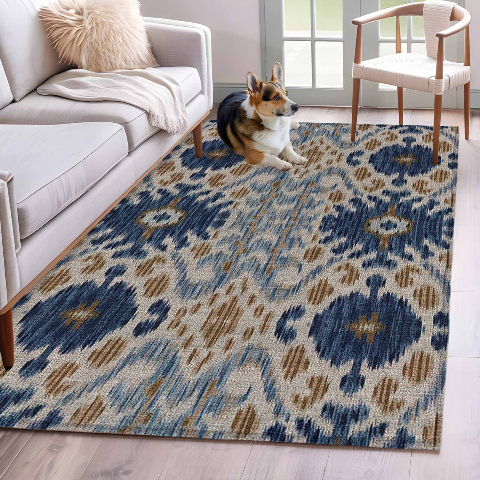 Terrific Blue Brown Area Rug Gallerynull