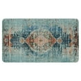 thumbnail image 1 of Boho Blue Carpet Door Mat Welcome Door Mat for Front Door, Home Entrance, Yard, Floor, Patio, Non Slip Spring Summer Welcome Mat Indoor Outdoor Doormat 30"*17", 1 of 6