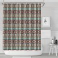 thumbnail image 1 of Boho Blue Ethnic Pattern with Star Motifs Shower Curtain 72"x84" ,Bathroom Decorative Shower Curtains Set with 12 Hooks,Modern Waterproof Washable Shower Curtain, 1 of 6