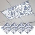 thumbnail image 1 of Boho Blue Floral Magnetic Fluorescent Light Covers for Ceiling Lights 2x4Ft,Vintage Farmhouse Paisley Plant Leaf Office Classroom Kitchen Drop Ceiling Light Covers Lighting Filters Shade Panel 4Packs, 1 of 9