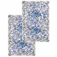 thumbnail image 1 of Boho Blue Flower Kitchen Dish Towels for Drying Dishes Set of 2, Spring Watercolor Country Floral Plant Waffle Weave Microfiber Hand Tea Bathroom Towels Quick Dry & Absorbent Towel 15.7x23.6, 1 of 7