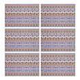 thumbnail image 1 of Boho Blue Knitted Ethnic Pattern Summer Placemats Table Placemats Set Of 6-Linen Kitchen Washable Placemats Table Mats 11.8"x17.7" Non-Slip Heat Resistant, 1 of 5