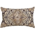 thumbnail image 1 of Boho Blue Throw Pillow Cover, 12 x 20 Inch Bohemia Ethnic Style Carpet Pattern Cushion Case for Sofa Couch, 1 of 6