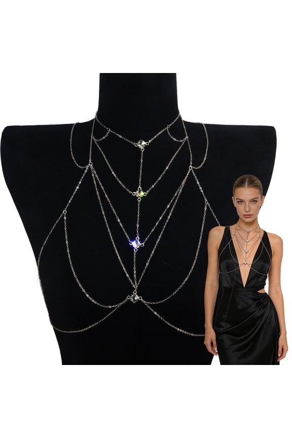 Body Chain for Women - Sexy Beads Chain, Adjustable Beach Body decoration, Elegant Bikini Belly Chain, Summer Accessories for Women,Nightclub Body Accessories for Girl