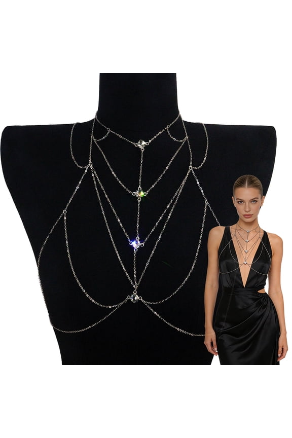 Body Chain for Women - Sexy Beads Chain, Adjustable Beach Body decoration, Elegant Bikini Belly Chain, Summer Accessories for Women,Nightclub Body Accessories for Girl